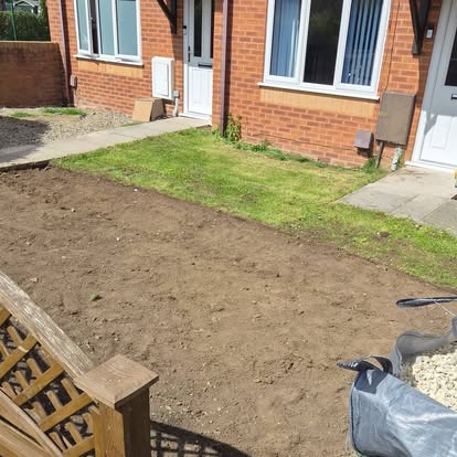 Garden site preparation work
